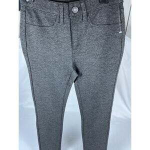 Lauren Conrad Button Zip Flat Front High Rise Super Skinny Gray Jegging Pants